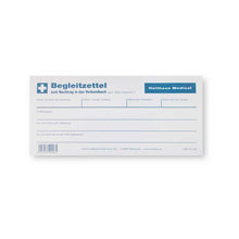 Holthaus Medical selbsthaftender Begleitzettelblock mit Aufdruck, 25 Blatt