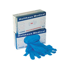 Nitrilhandschuh-Packung mit blauen Nitrilhandschuhen, puderfrei, 100 Stück