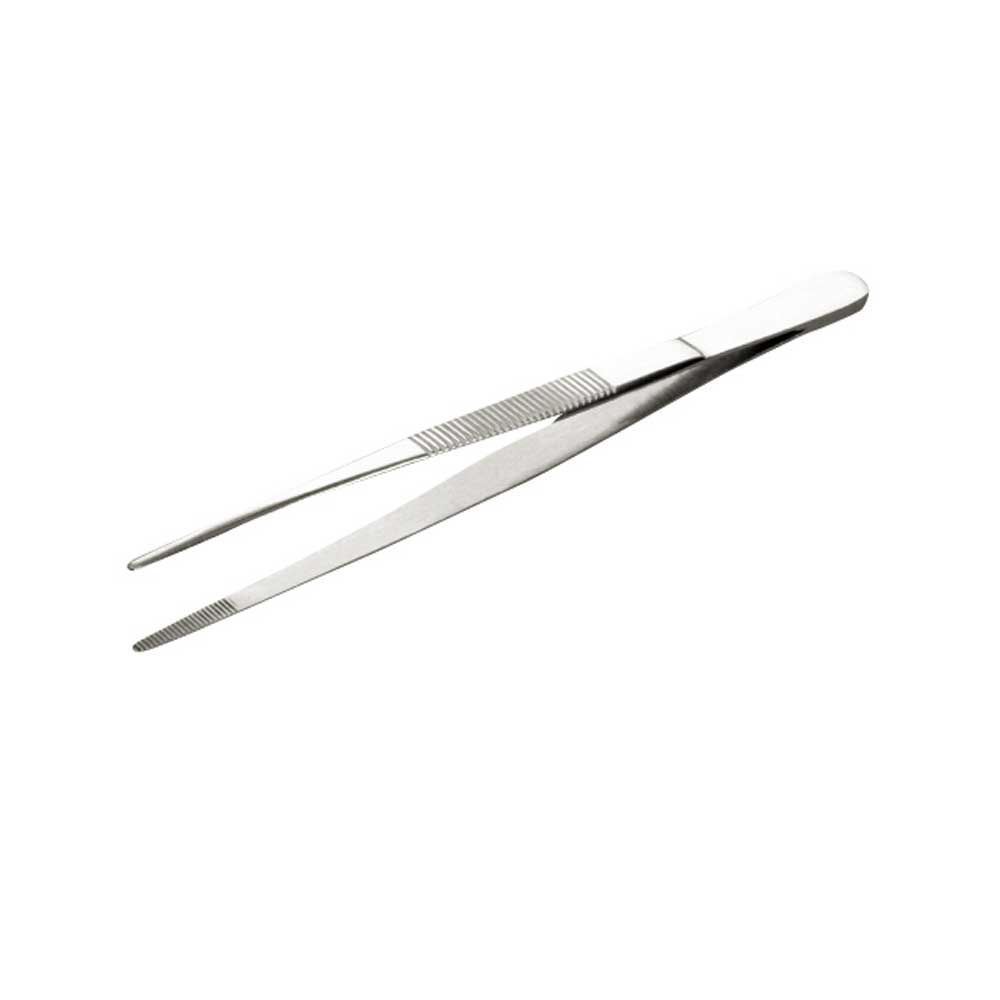 Anatomische Edelstahl-Pinzette, 14,5 cm, mit geriffelter Spitze