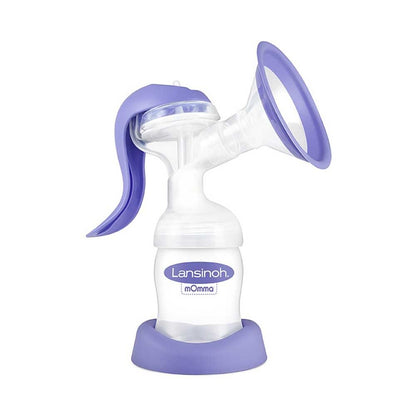Lansinoh Handmilchpumpe mit Weithals-Flasche (160 ml), 2-Phasen-Technologie