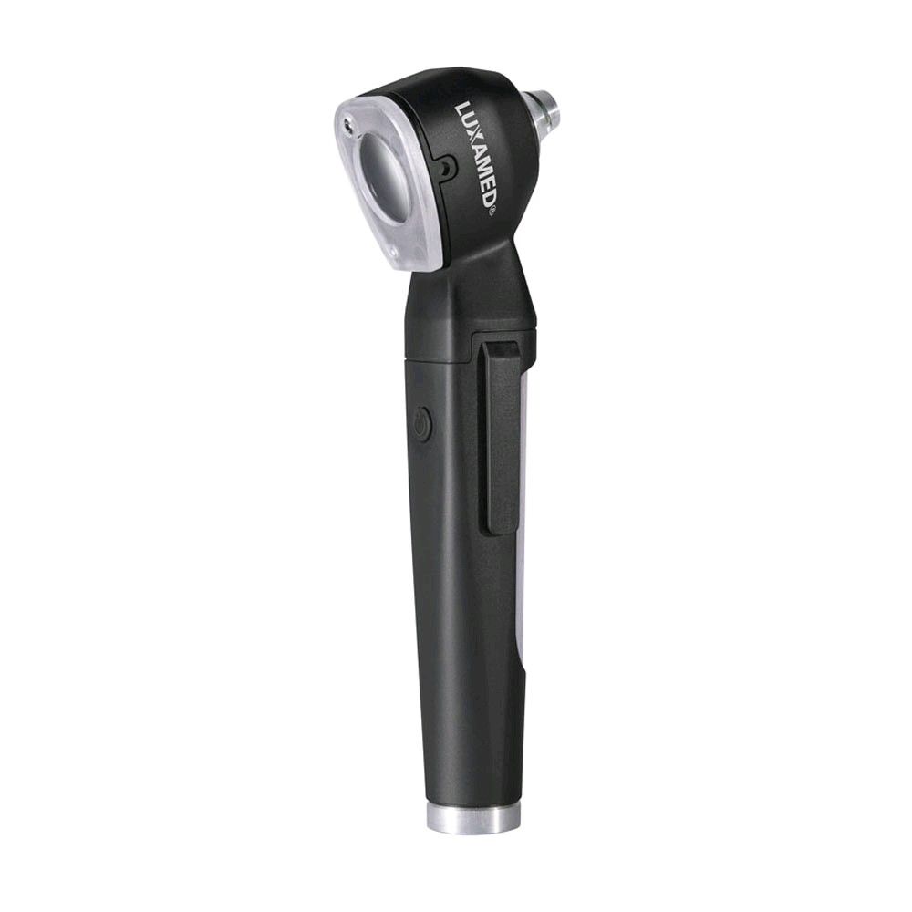 LED-Otoskop, schwarzes Handgerät mit seitlichem Griffbereich