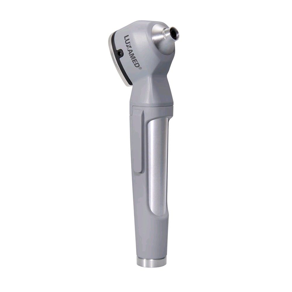 LED-Otoskop mit Metallspitze, graues Handgerät
