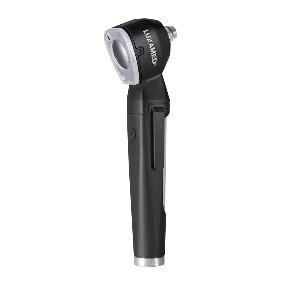 LED-Otoskop mit Metallspitze, schwarzes Handgerät