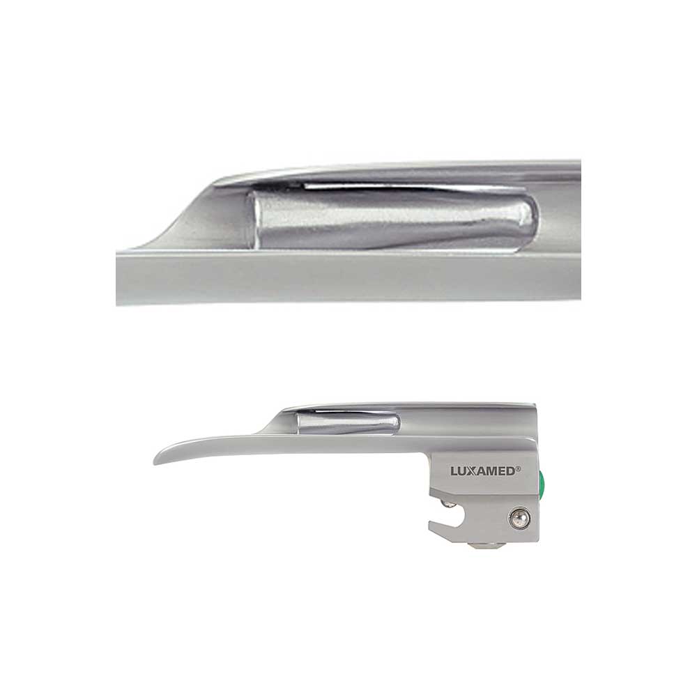 Luxamed Ersatzlichtleiter für Miller, silbernes Bedienteil mit Griffhebel und grünem Detail