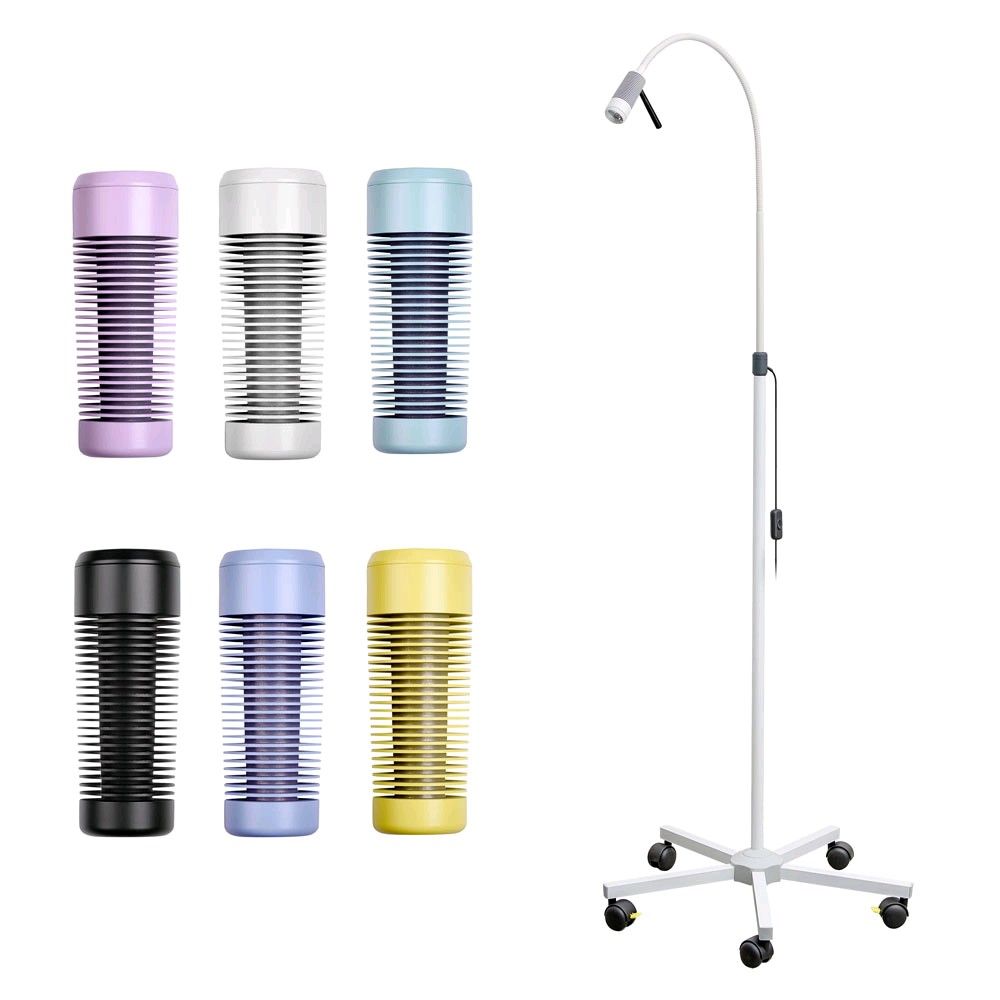 LED-Untersuchungsleuchte mit Rollstativ und abnehmbarem Handgriff, Farbwahl