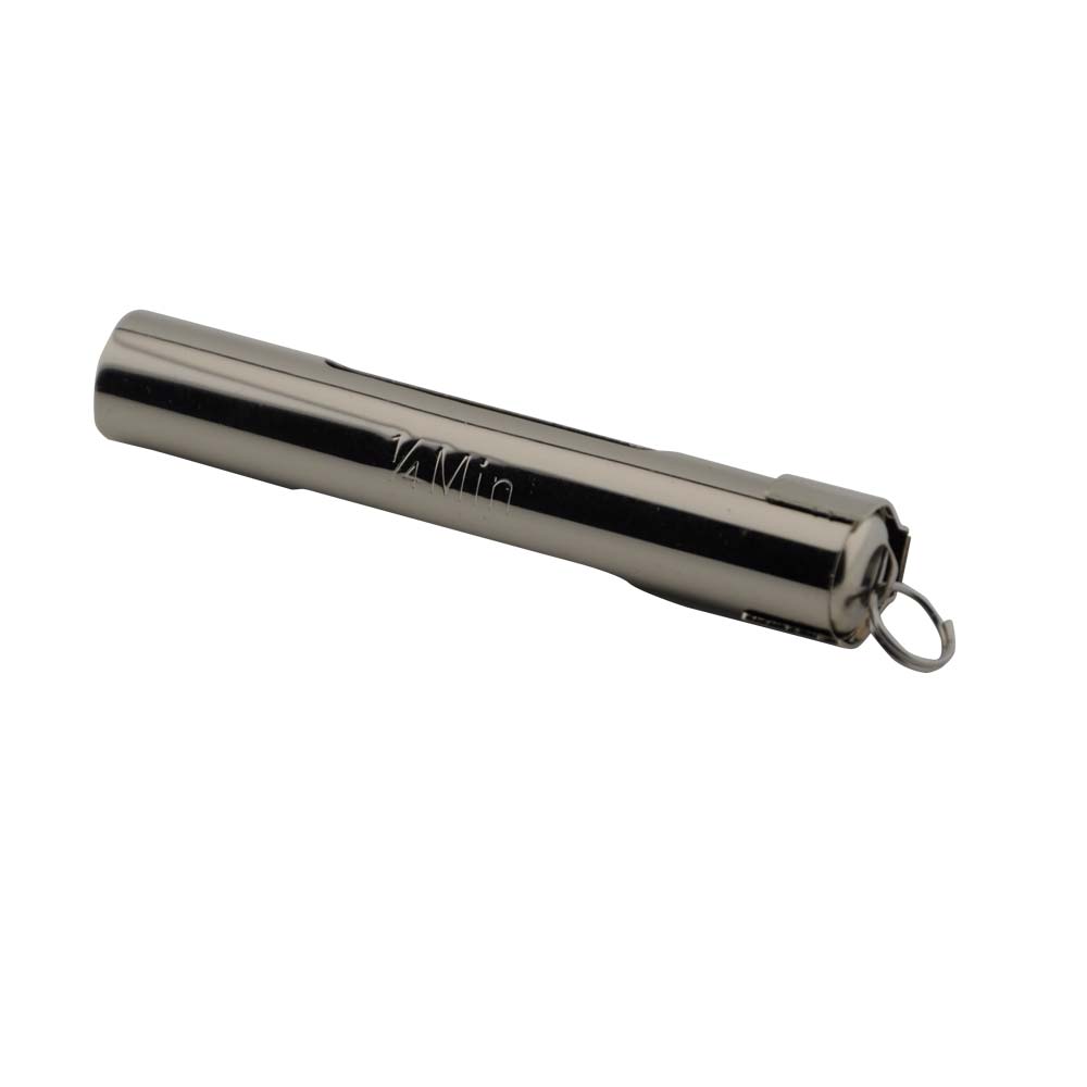 MC24® Schwesternuhr mit Clip, silberfarben, mit dunkler Beschriftung und Befestigungsring