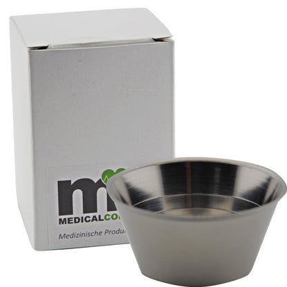Edelstahl-Medizinbecher, 30 ml, graduiert, offene Schale