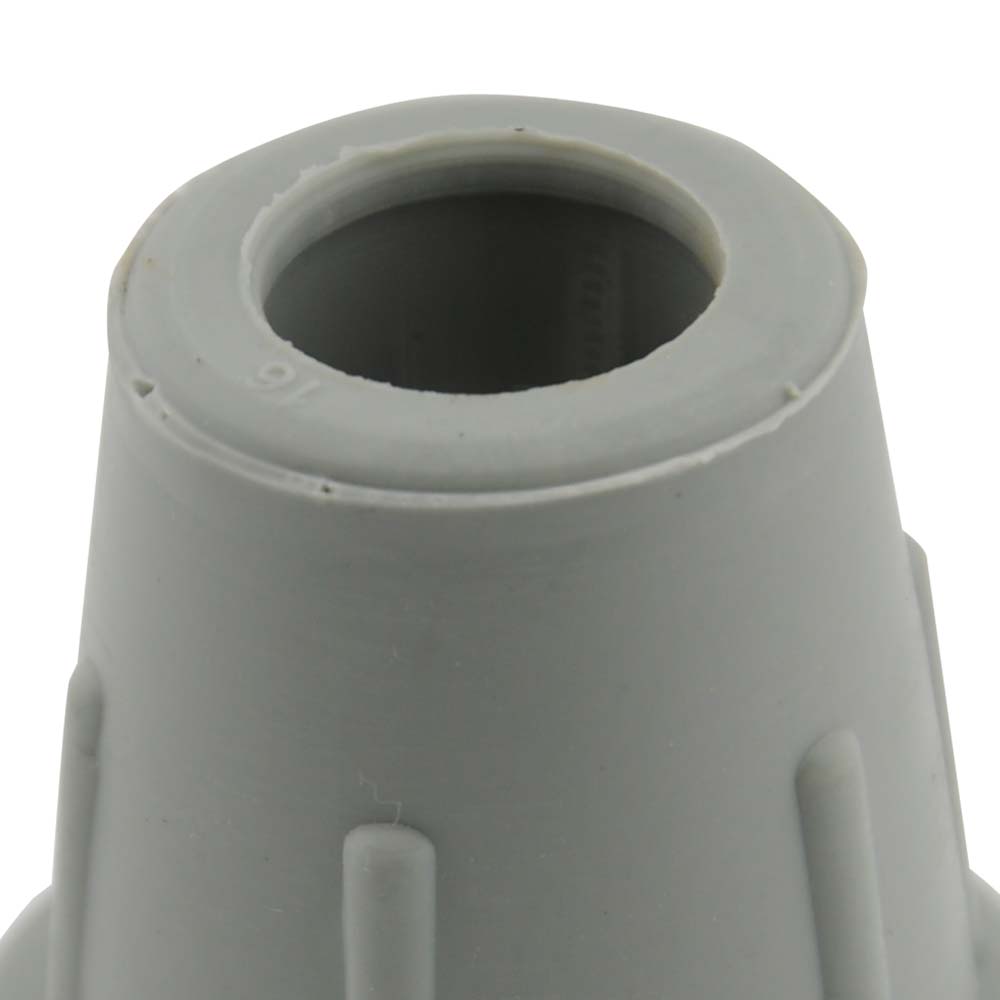 MC24® Krückenkapsel graue Innenfläche mit breiter Öffnung und Rippen