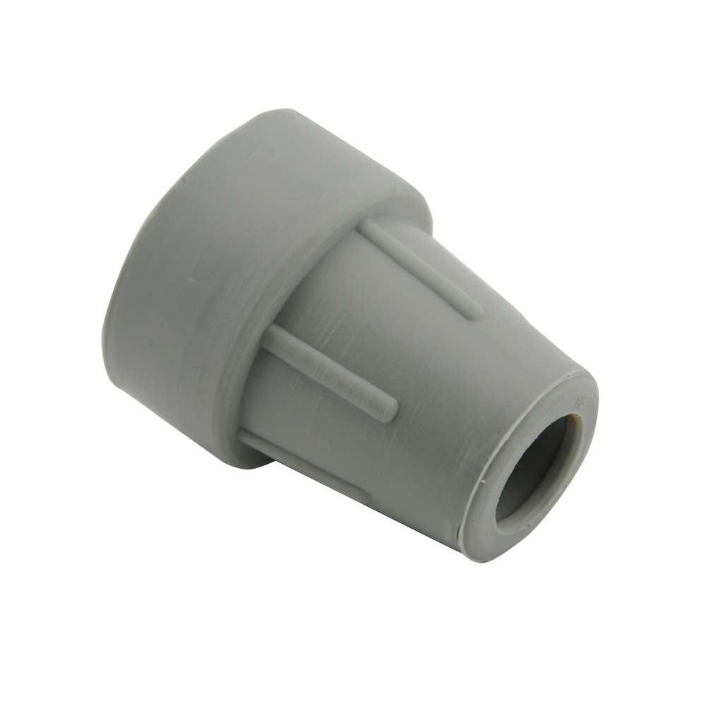 MC24® Krückenkapsel graue Zylinderform mit Seitenstegen und offener Aufnahme
