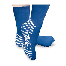 Ratiomed Patientensocken aus Frottee, rutschfest, blau mit weißem Anti-Rutsch-Aufdruck