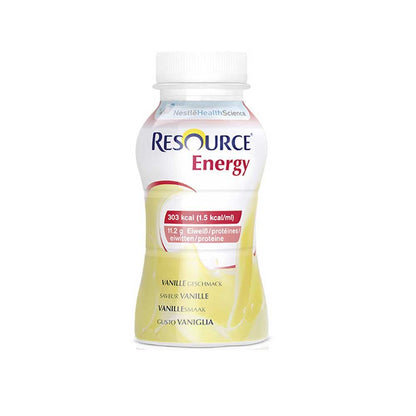 Nestle Resource Energy Trinkgetränk, Vanillegeschmack, gelbe Flasche