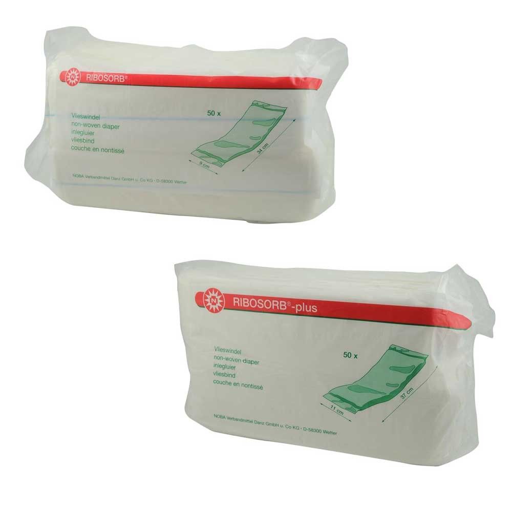 Noba Vlieswindel RIBOSORB® plus, Vlieswindeln im Beutel, 50 Stück