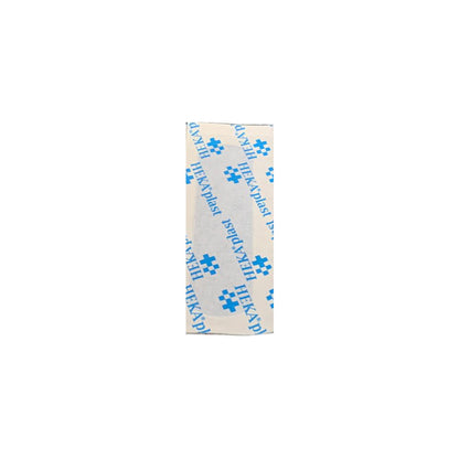 Verpackung mit blauen, detektierbaren Pflasterstreifen