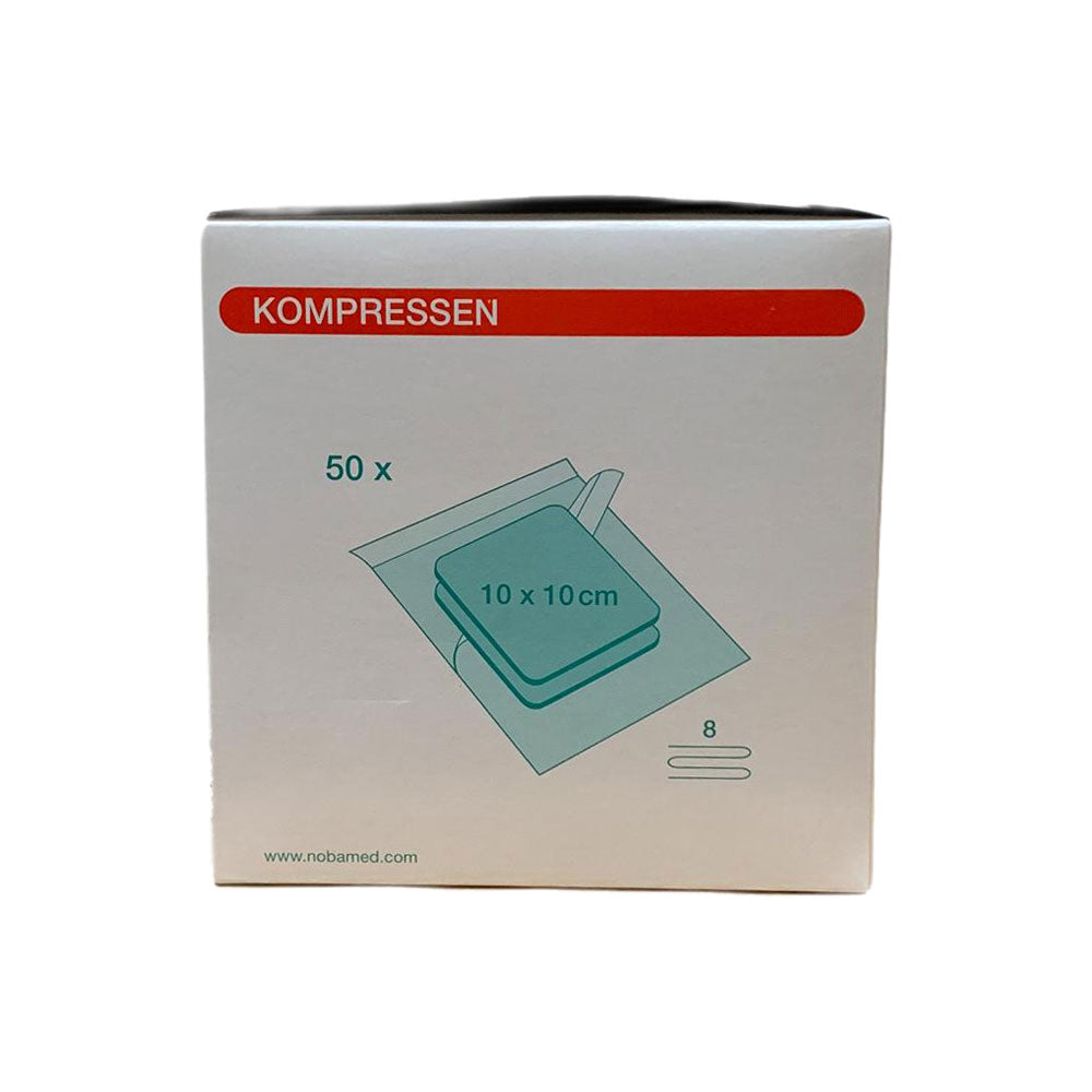 Sterile Mullkompressen-Verpackung, Noba Branding, 50×, 10×10 cm