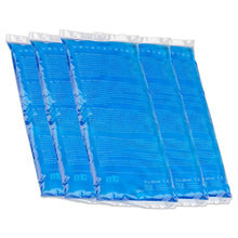 Kalt-Warm-Gel-Kompressen-Set, 5 Stück, blaue Kompressen in Folienverpackung
