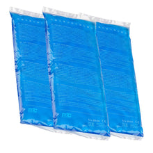 Gel-Kälte-/Wärmekompresse, mikrowellengeeignet, 3 Stück, blau, 12×29 cm