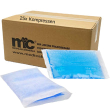 Kalt-Warm-Gel-Kompressen-Set mit 25 Vliesstoffhüllen, blauem Gelbeutel im Karton
