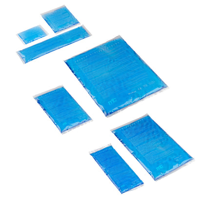 Set Gel-Kompressen, blaue rechteckige Pads für Kalt/Warm, mikrowellengeeignet