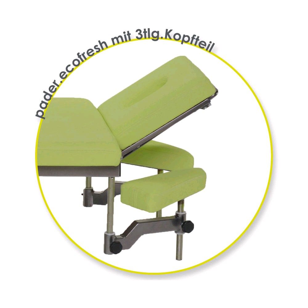 Pader ecofresh Kopfteil-Set (3-teilig) in Lindgrün mit Armauflagen, gepolstert