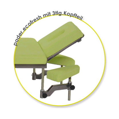 Pader ecofresh Kopfteil-Set (3-teilig) in Lindgrün mit Armauflagen, gepolstert