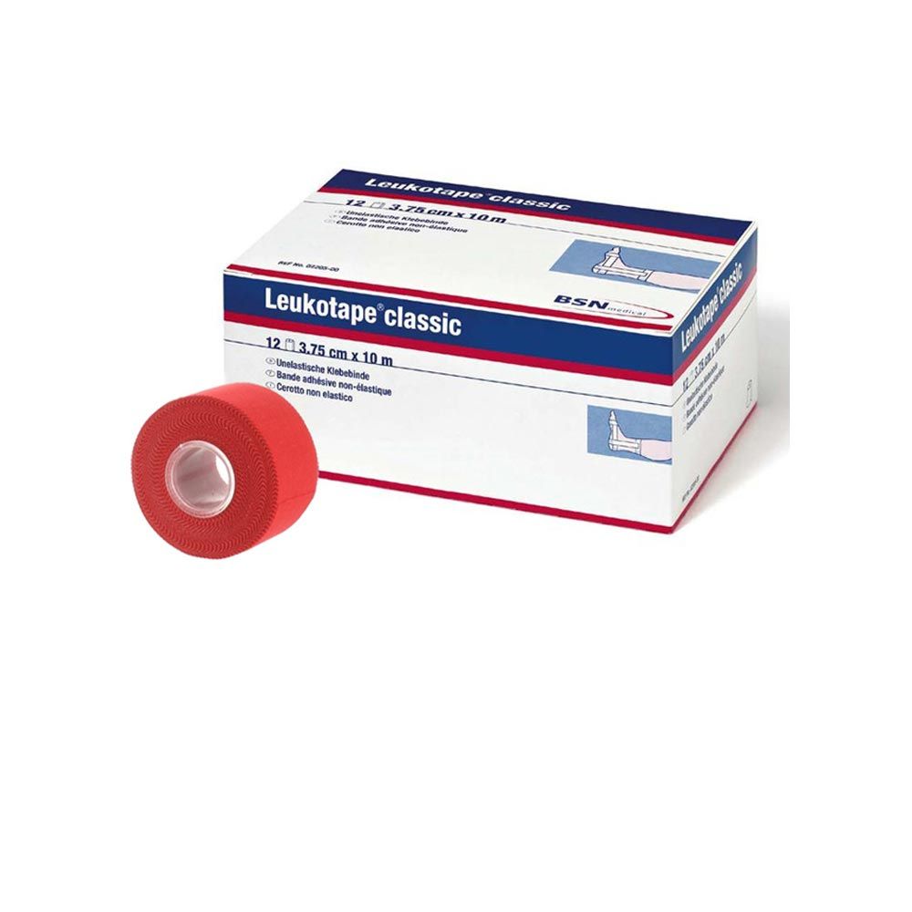 Leukotape classic Tapeverband, rot, Rolle 3,75 cm x 10 m