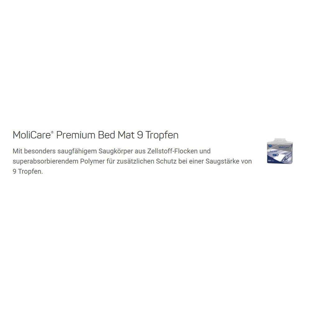 Hartmann MoliCare® Premium Inkontinenz-Bettunterlage, Packung mit 9 Tropfen