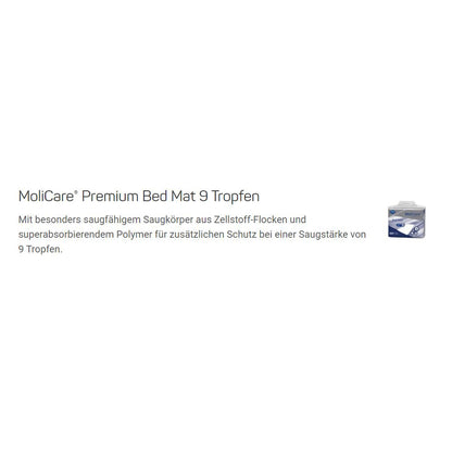 Hartmann MoliCare® Premium Inkontinenz-Bettunterlage, Packung mit 9 Tropfen