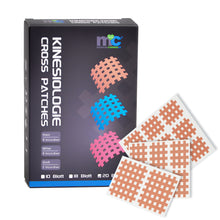 Beige Gittertape-Patches in Kreuzform, 18 Stück
