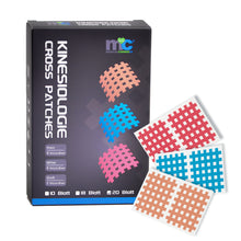 Medicalcorner24 Cross-Patches Packung mit mehreren Gitteraufklebern in Blau, Pink und Beige
