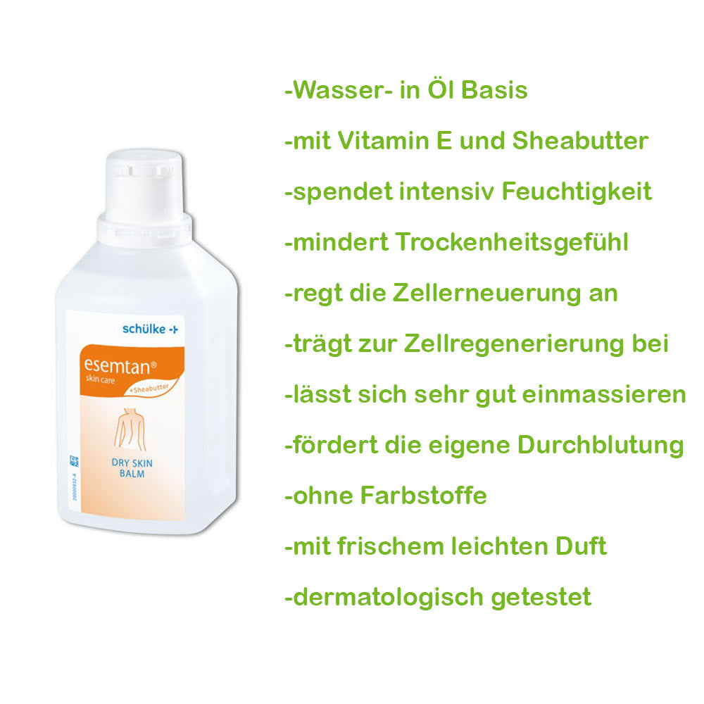 Schülke esemtan® Dry Skin Balm Körperlotion, weiße Flasche