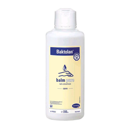 Baktolan balm pure Hautpflegeemulsion in weißer 350-ml-Flasche