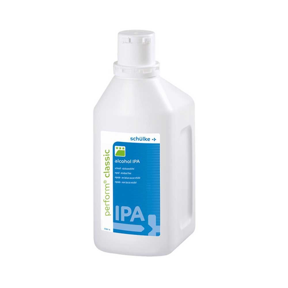 Schülke Desinfektionslösung Perform classic IPA 70%: weiße Flasche mit Etikett vorn