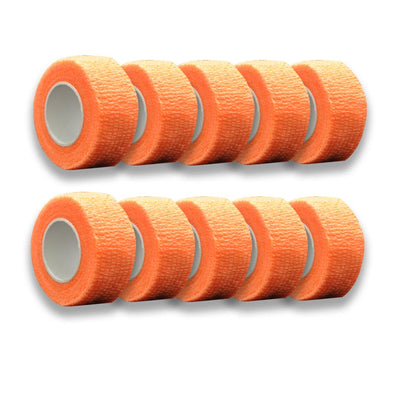 Kohäsives Fingertape, orange, Klebebandrollen-Set
