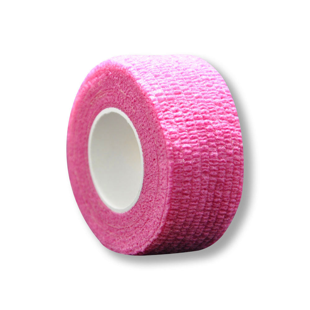 Kohäsives Fingertape, pinkfarbene Rolle mit klebender Textiloberfläche