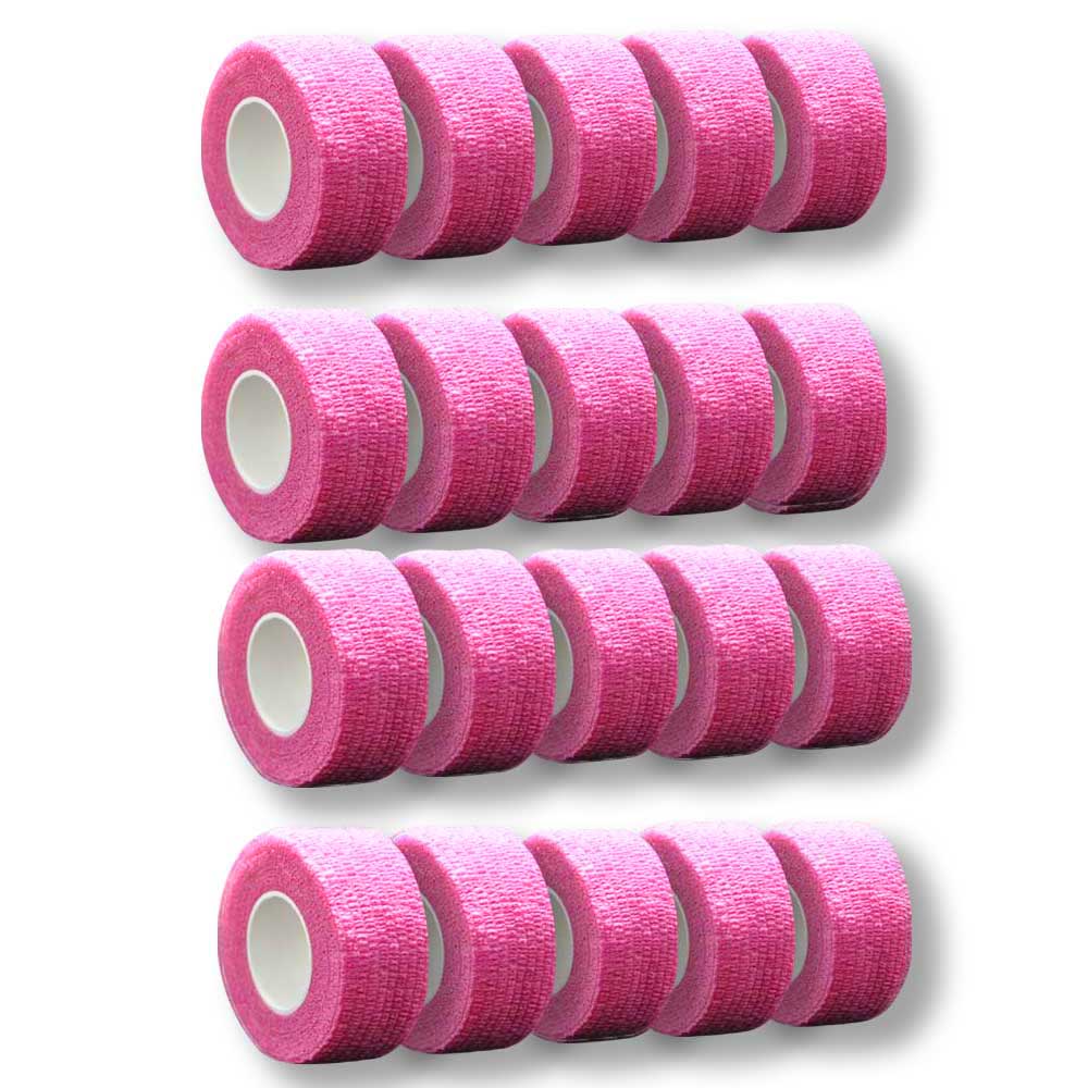 MC24® Fingertape 2,5 cm x 4,5 m, pink, kohäsiv, Rollen im Set