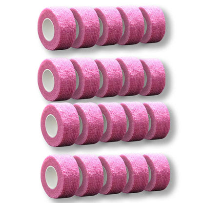 MC24® Fingertape 2,5 cm x 4,5 m, hellrosa, kohäsiv, Rollen im Set