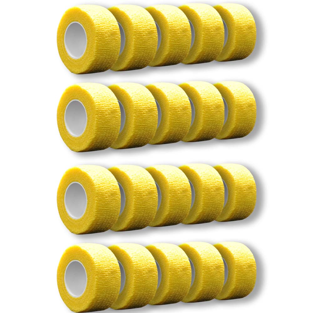 MC24® Fingertape 2,5 cm x 4,5 m, gelb, kohäsiv, Rollen im Set