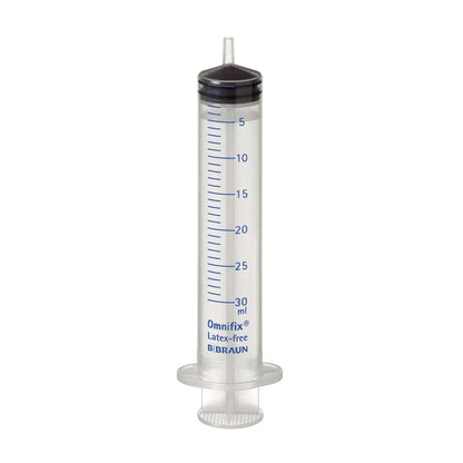 Einmalspritze Omnifix® Solo Luer, Skala bis 30 ml, blau, Latex-frei, 3-teilig