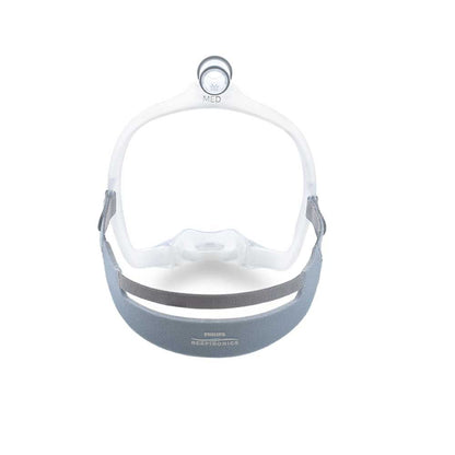 Philips CPAP-Nasenmaske DreamWear mit Stoffpolster und grauem Kopfband