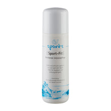 Sport-Fit Intensivpflege Flasche mit weißem Deckel und blauem Wasser-Design