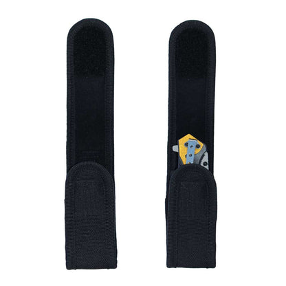 TEE-UU Tool Holster für Rettungsmesser, schwarze Trageschlaufen mit Druckknopf-Lasche
