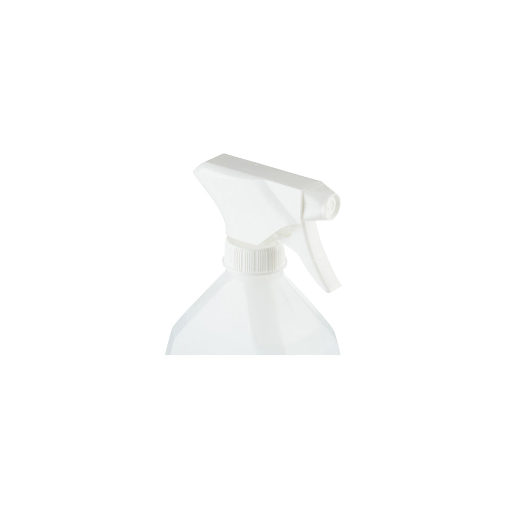 Sprühaufsatz an einer 1‑Liter Isopropanol-Flasche, ausklappbarer Sprühkopf