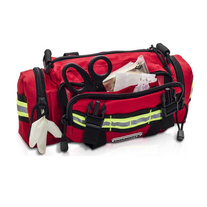 Sanitätertasche HIPSTER in Rot, offene Fächer mit Einsatz und Zubehör