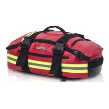 Notfalltasche BAGSTER, rotes Einsatzpaket mit Reflexstreifen und Tragegriffen