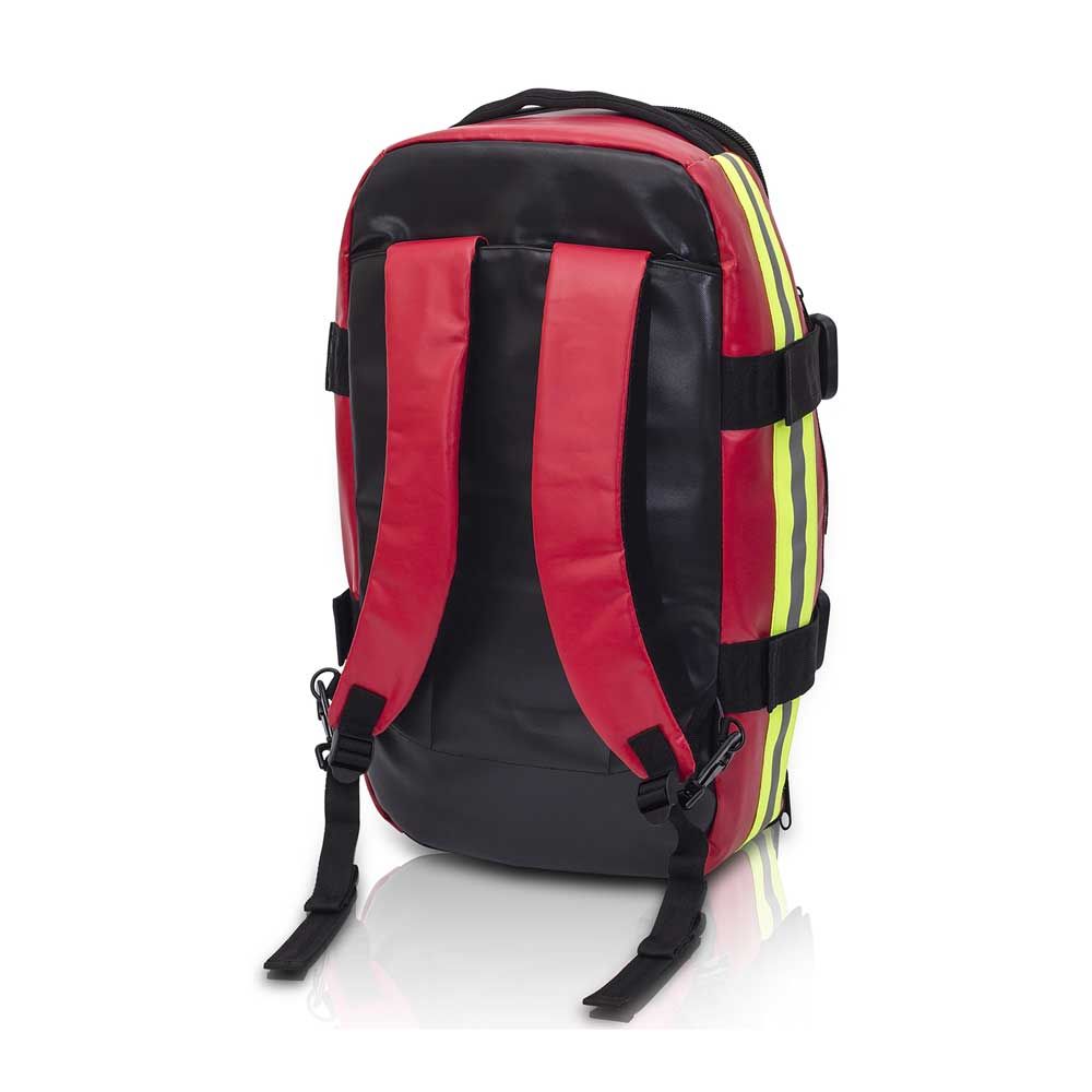 Notfallrucksack BAGSTER in Rot mit Schultergurten und Reflexstreifen