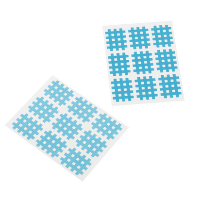 Blaues Gitterpflaster mit Kreuzraster, quadratisch