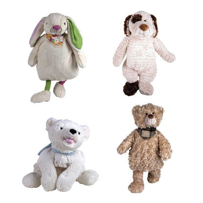 Kinder-Wärmflasche mit Kuscheltier-Bezug, 4 Modelle: Hase, Hund, Bär