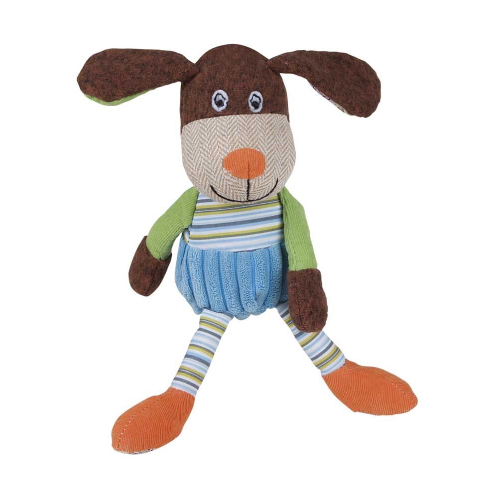 Kirschkernkissen mit Tierbezug als Hund, Stofftier mit grünem und blauem Oberteil