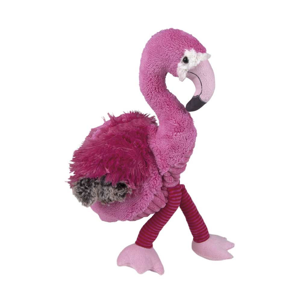 Kirschkernkissen-Bezug Flamingo in Pink mit Ringelbeinen und weißem Schnabel