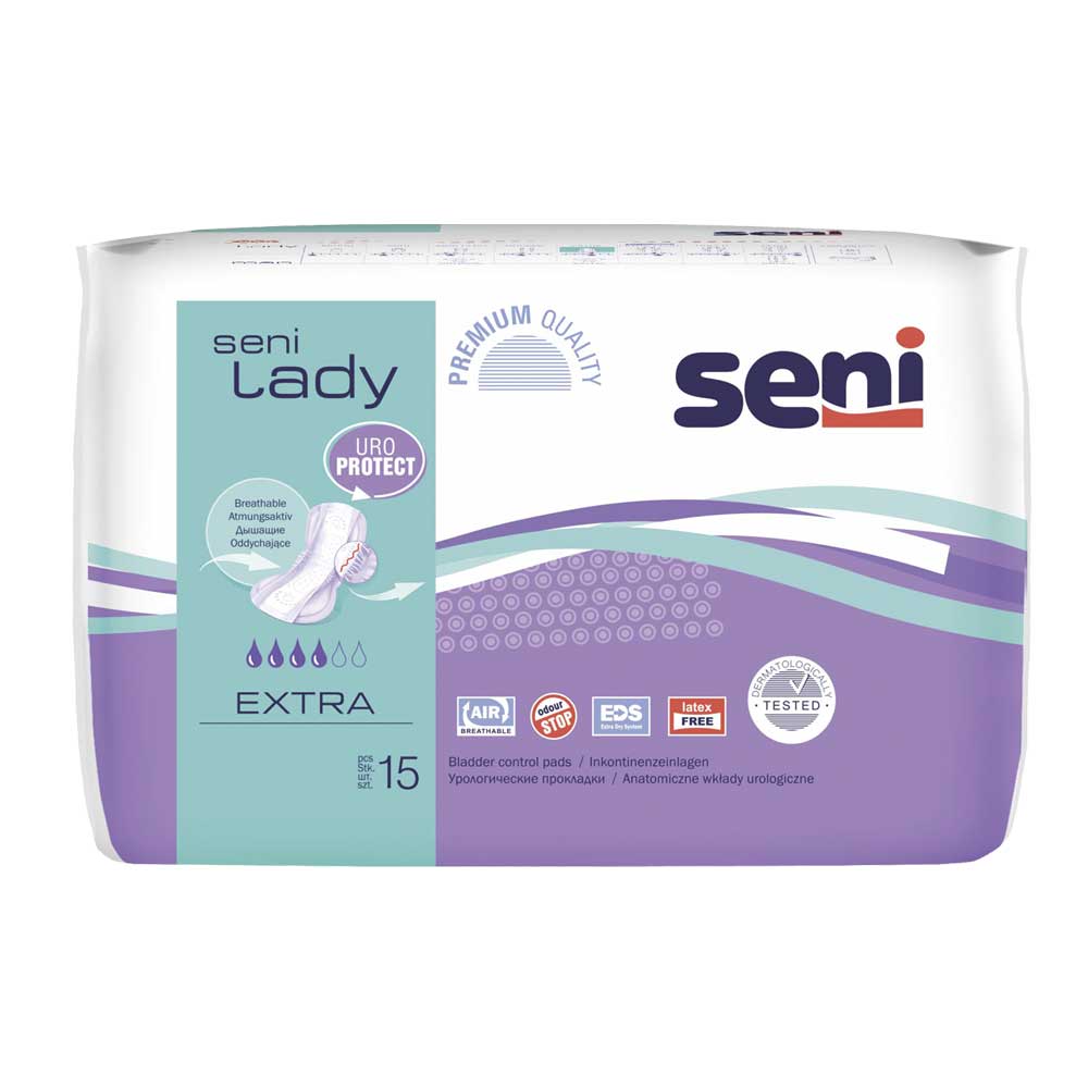 Seni Lady Inkontinenzeinlagen EXTRA, in hellblauer Packung